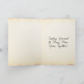 セピア写真テンプレート結婚記念日 カード (内部)