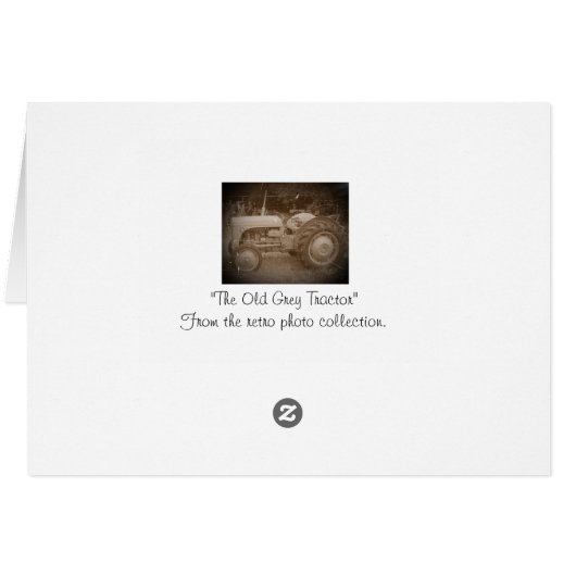 セピア写真ヴィンテージグレーマッシーファーディソントラクター (裏面横)