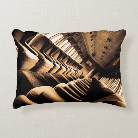 セピア列車の座席 アクセントクッション (正面)