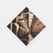 セピア列車の車両 スタンダードランチョンナプキン (角)