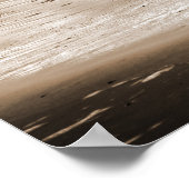 セピア反射と穏やかな波 ポスター (角)