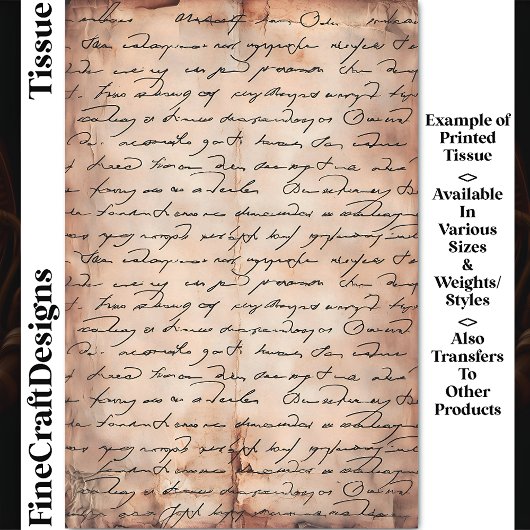 セピア古い紙エレガントの書DC8bデコページ 薄葉紙