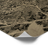 セピア古い錆びたクラシック車の写真 ポスター (角)