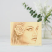 セピア女性 ポストカード (スタンド正面)