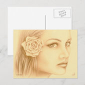 セピア女性 ポストカード (正面/裏面)