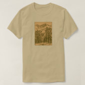 セピア山脈と森 Tシャツ (デザイン正面)