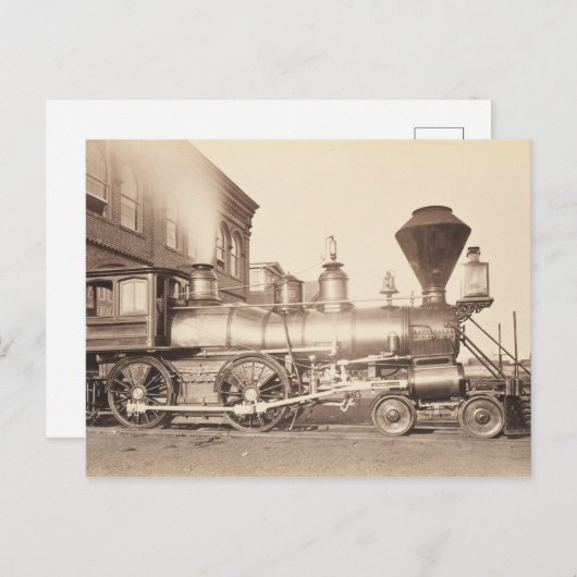 セピア州ペンシルバニア鉄道機関車 ポストカード (正面/裏面)