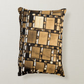 セピア幾何鏡パターン アクセントクッション (裏面(縦))