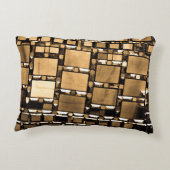 セピア幾何鏡パターン アクセントクッション (裏面)