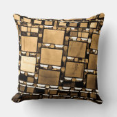 セピア幾何鏡パターン クッション (正面)