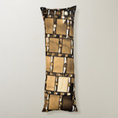 セピア幾何鏡パターン ボディピロー (裏面 (縦))