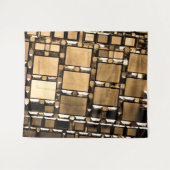 セピア幾何鏡 タペストリー (正面(横))