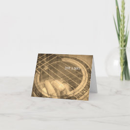 セピア抽象芸術ギターは単なるノートグリーティング カード