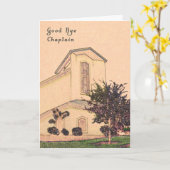 セピア教会との別れのチャプラインカード カード (黄色い花)