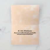 セピア新郎新婦のお祝い カード (内部)