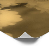 セピア春花花部分色 ポスター (角)