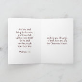 セピア染色ガラスクリスマスカード シーズンカード (内部)