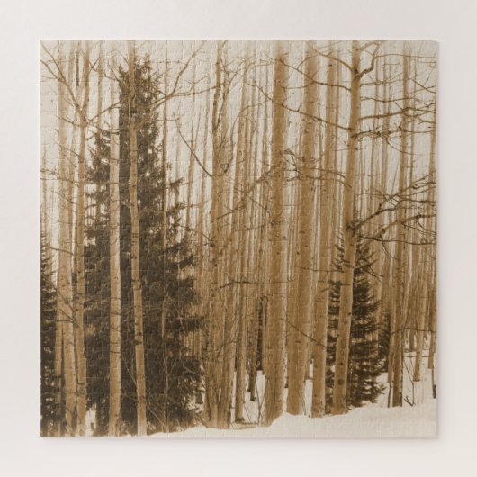 セピア森林迷路 – 20x20 - 520個 ジグソーパズル (縦)