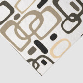 セピア楕円、カラフル幾何形状パターン 薄葉紙 (詳細)