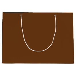 セピア無地の空白の色 ラージペーパーバッグ