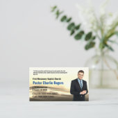 セピア牧師またはディーコン写真教会の名刺 名刺 (スタンド正面)