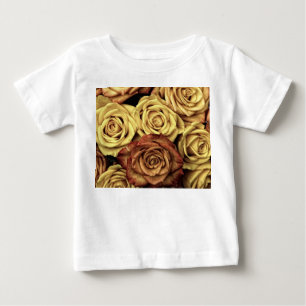 セピア着色バラ ベビーTシャツ
