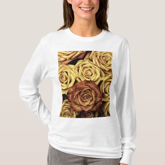 セピア着色バラ Tシャツ (正面)