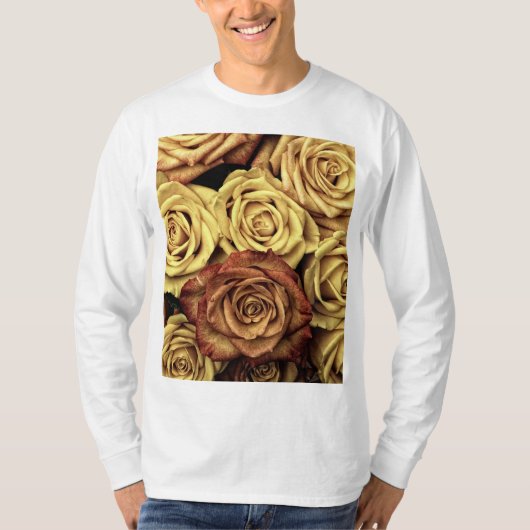 セピア着色バラ Tシャツ (正面)