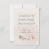 セピア素朴フローラ-ヴィンテージガーデンスタイル サンキューカード (裏面)