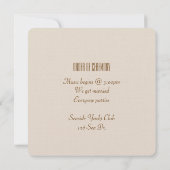 セピア結婚式招待状 招待状 (裏面)
