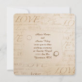 セピア結婚式招待状 招待状 (正面)