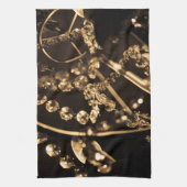 セピア結晶シャンデリア キッチンタオル (縦)