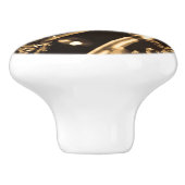 セピア結晶 セラミックノブ (側面)