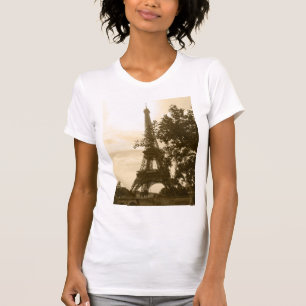 セピア色のエッフェル塔 Tシャツ
