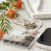 セピア色のカスタムなキーホルダーの船 キーホルダー (正面右)