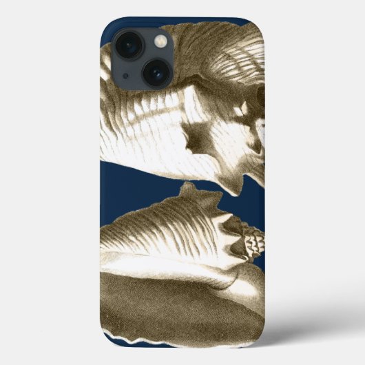 セピア色のコンシュの貝殻 Case-Mate iPhoneケース (裏面)