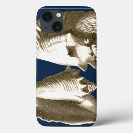 セピア色のコンシュの貝殻 Case-Mate iPhoneケース (裏面)