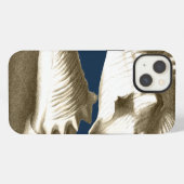 セピア色のコンシュの貝殻 iPhoneケース (裏面横)
