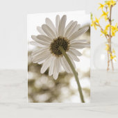 セピア色のデイジーこんにちはカード カード (黄色い花)