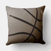 セピア色のバスケットボール クッション (裏面)