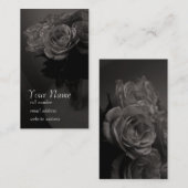 セピア色のバラのプロフィールカード 名刺 (正面/裏面)