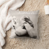 セピア色のバレエのスリッパのPointeの靴のダンスのテンプレート クッション (ブランケット)