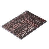 セピア色のフィクションの作家の単語の芸術のノート ノートブック (左側)