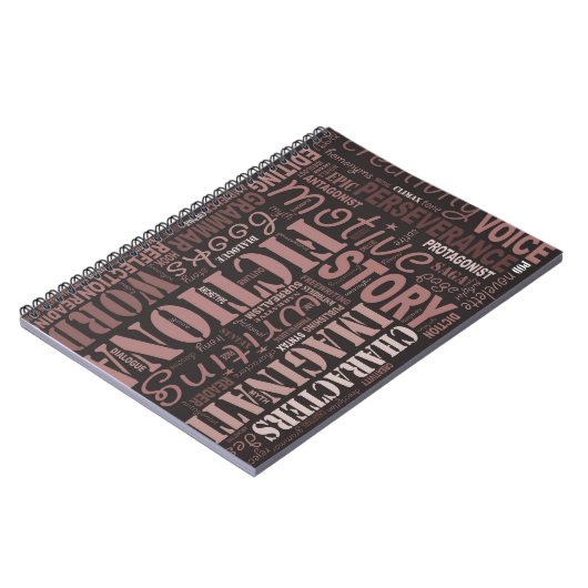 セピア色のフィクションの作家の単語の芸術のノート ノートブック (左側)