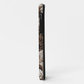 セピア色のブラウンのヴィンテージの花のToileの生地No.1 Case-Mate iPhoneケース (裏面/左)