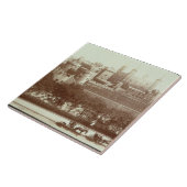 (セピア色の写真)ロンドン塔 タイル (側面)