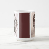 セピア色の大きいマグ コーヒーマグカップ (中央)