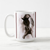 セピア色の大きいマグ コーヒーマグカップ (左)