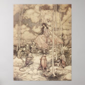 セピア色の妖精の女王と生き物 ポスター (正面)