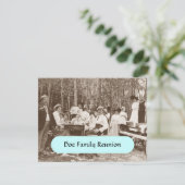 セピア色の懇親会の招待状のレトロのヴィンテージ家族 招待状 (スタンド正面)